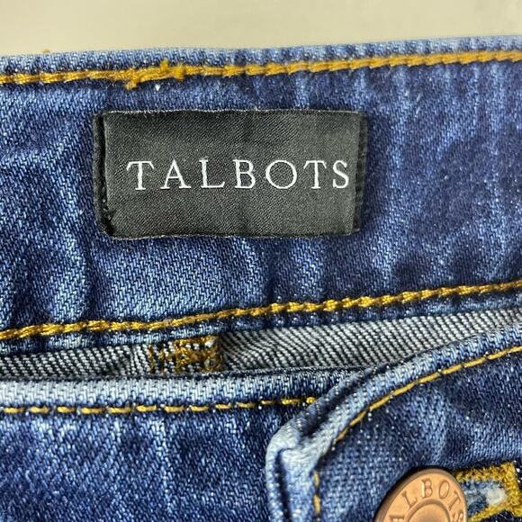 Talbots High Waist Relaxed Jeans Size 8 Blue Cotton Stretch Straight Leg - Picture 5 of 8